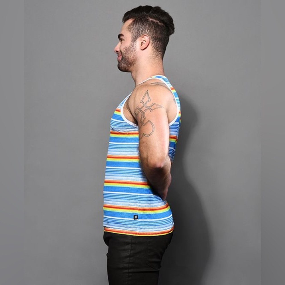Stripe Mesh Tank - Picture 6 of 7